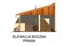 Elewacja projektu G39 garaż jednostanowiskowy z wiatą rekreacyjną - 4