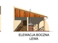 Elewacja projektu G40 garaż dwustanowiskowy z wiatą - 2