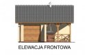 Projekt garażu G41 garaż jednostanowiskowy z pomieszczeniem gospodarczym i altaną ogrodową z grilem. - elewacja 1