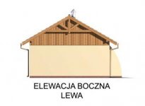 Elewacja projektu G41 garaż jednostanowiskowy z pomieszczeniem gospodarczym i altaną ogrodową z grilem. - 2