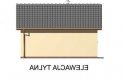 Projekt garażu G41 garaż jednostanowiskowy z pomieszczeniem gospodarczym i altaną ogrodową z grilem. - elewacja 3