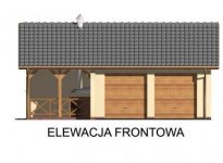 Elewacja projektu G42 garaż dwustanowiskowy z pomieszczeniem gospodarczym i altaną ogrodową z grilem - 1