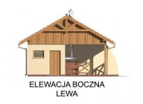 Elewacja projektu G42 garaż dwustanowiskowy z pomieszczeniem gospodarczym i altaną ogrodową z grilem - 2