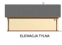 Elewacja projektu G42 garaż dwustanowiskowy z pomieszczeniem gospodarczym i altaną ogrodową z grilem - 3