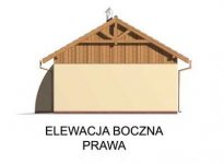 Elewacja projektu G42 garaż dwustanowiskowy z pomieszczeniem gospodarczym i altaną ogrodową z grilem - 4