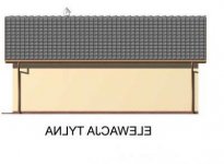 Elewacja projektu G42 garaż dwustanowiskowy z pomieszczeniem gospodarczym i altaną ogrodową z grilem - 3 - wersja lustrzana