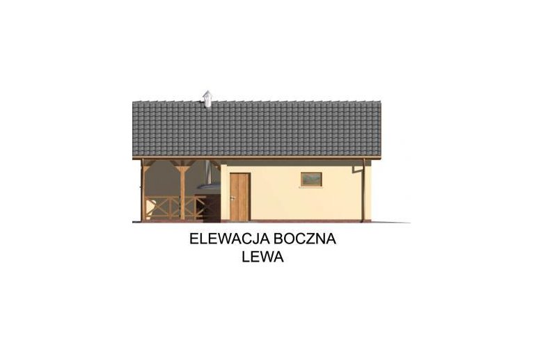 Projekt garażu G43 - elewacja 2