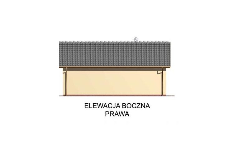 Projekt garażu G43 - elewacja 4