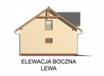 Elewacja projektu G34 garaż dwustanowiskowy z poddaszem użytkowym - 2