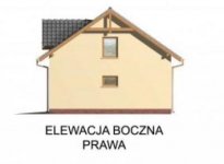 Elewacja projektu G34 garaż dwustanowiskowy z poddaszem użytkowym - 4