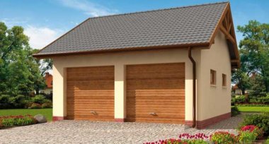 Projekt domu G35 garaż dwustanowiskowy + altana