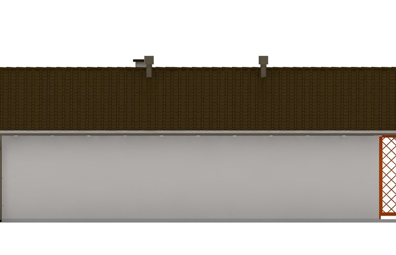 Projekt domu energooszczędnego G68 - Budynek garażowo - gospodarczy - elewacja 4