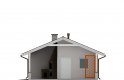 Projekt domu energooszczędnego G68 - Budynek garażowo - gospodarczy - elewacja 2