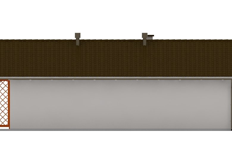 Projekt domu energooszczędnego G68 - Budynek garażowo - gospodarczy - elewacja 4