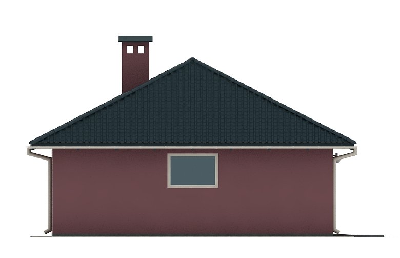 Projekt domu energooszczędnego G69 - Budynek garażowo - gospodarczy - elewacja 2