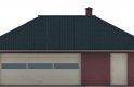 Projekt domu energooszczędnego G69 - Budynek garażowo - gospodarczy - elewacja 1