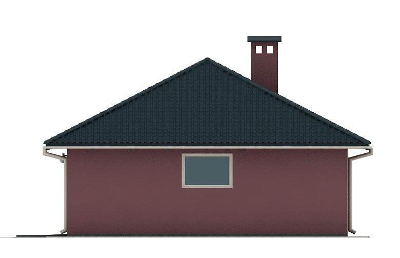 Projekt domu energooszczędnego G69 - Budynek garażowo - gospodarczy - elewacja 2