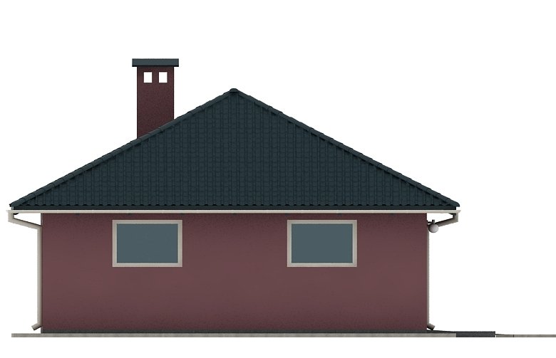 Projekt domu energooszczędnego G69 - Budynek garażowo - gospodarczy - elewacja 3