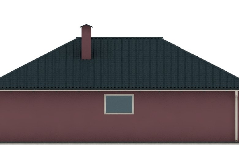 Projekt domu energooszczędnego G69 - Budynek garażowo - gospodarczy - elewacja 4