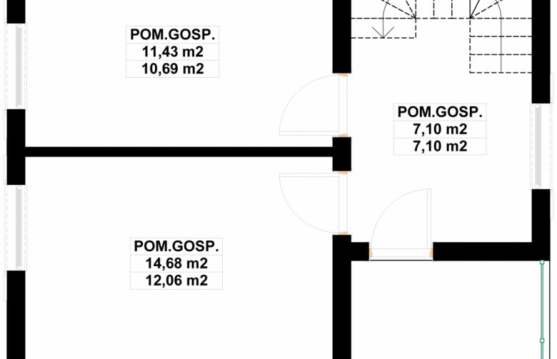 Projekt domu nowoczesnego G71 - Budynek garażowo - gospodarczy - 