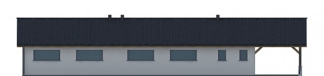 Elewacja projektu G73 - Budynek garażowo - gospodarczy - 4 - wersja lustrzana
