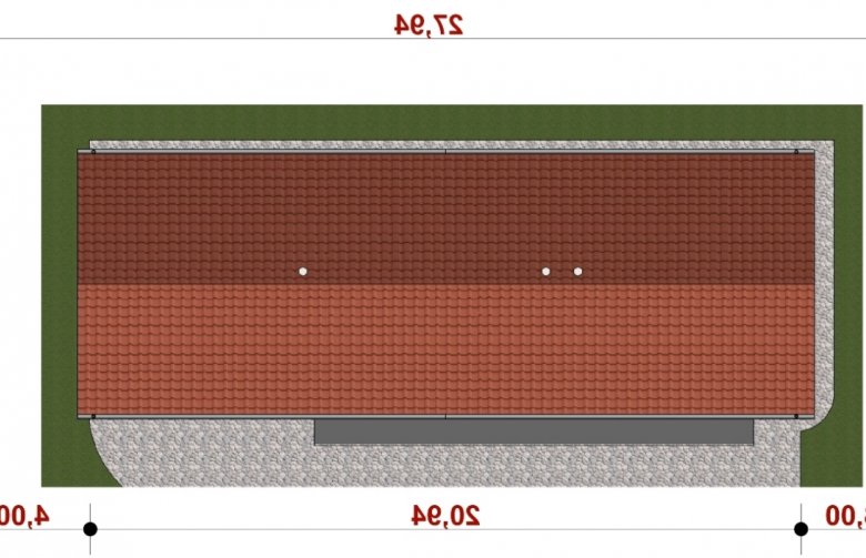 Projekt domu energooszczędnego G73 - Budynek garażowo - gospodarczy - Usytuowanie - wersja lustrzana