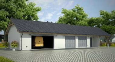 Projekt domu G73 - Budynek garażowo - gospodarczy