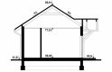 Projekt budynku gospodarczego G72 - Budynek garażowo - gospodarczy - przekrój 1