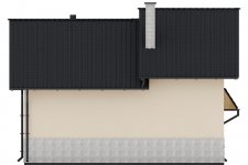 Elewacja projektu G75 - Budynek garażowo - gospodarczy - 4 - wersja lustrzana