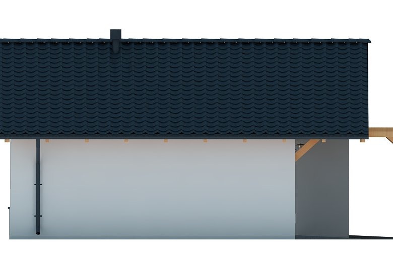 Projekt domu energooszczędnego G80 - Budynek garażowy - elewacja 2