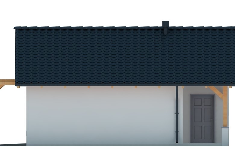Projekt domu energooszczędnego G80 - Budynek garażowy - elewacja 4