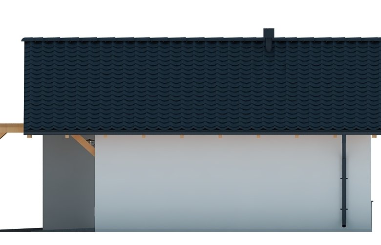 Projekt domu energooszczędnego G80 - Budynek garażowy - elewacja 2