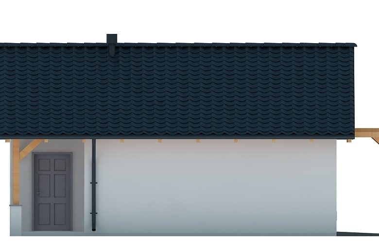 Projekt domu energooszczędnego G80 - Budynek garażowy - elewacja 4