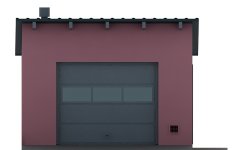 Elewacja projektu G81 - Budynek garażowy - 1 - wersja lustrzana