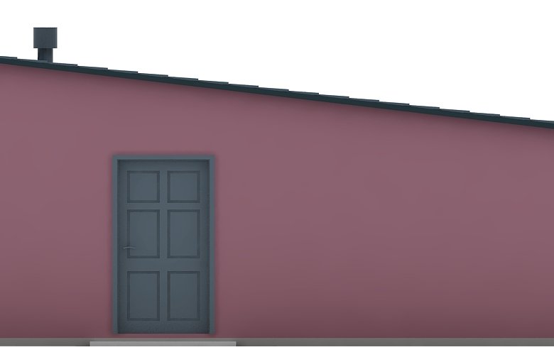 Projekt domu energooszczędnego G81 - Budynek garażowy - elewacja 2