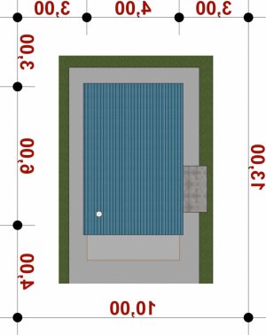 Usytuowanie budynku G81 - Budynek garażowy w wersji lustrzanej