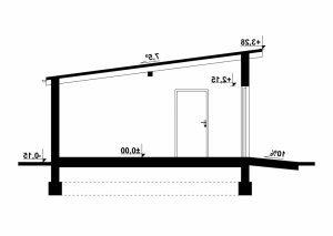 Przekrój projektu G81 - Budynek garażowy w wersji lustrzanej