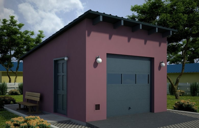Projekt domu energooszczędnego G81 - Budynek garażowy