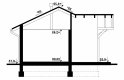 Projekt domu energooszczędnego G83 - Budynek garażowo - gospodarczy - przekrój 1