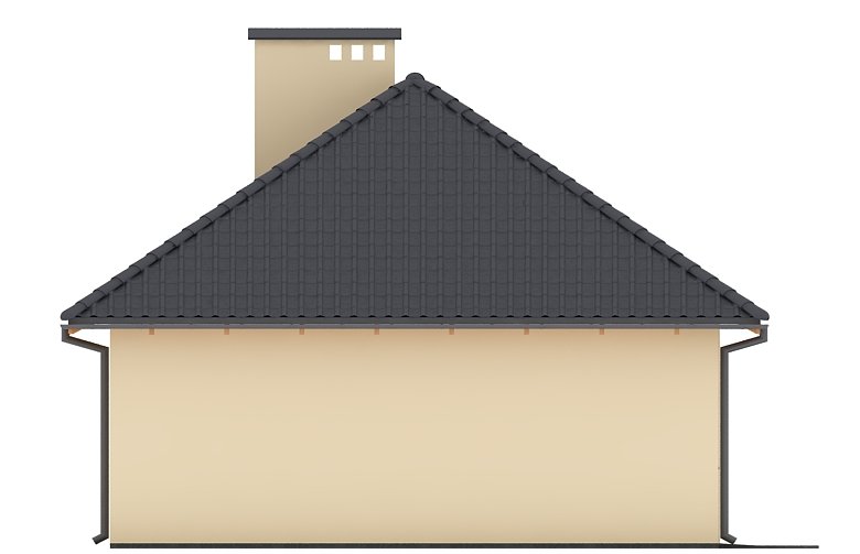 Projekt domu energooszczędnego G85 - Budynek garażowo - gospodarczy - elewacja 2