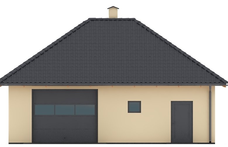 Projekt domu energooszczędnego G85 - Budynek garażowo - gospodarczy - elewacja 1