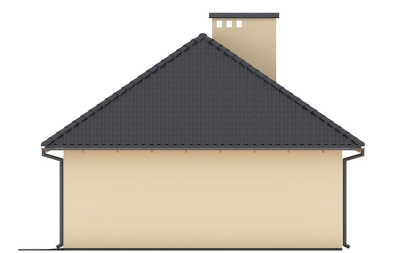 Projekt domu energooszczędnego G85 - Budynek garażowo - gospodarczy - elewacja 2