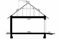 Projekt domu energooszczędnego G85 - Budynek garażowo - gospodarczy - przekrój 1