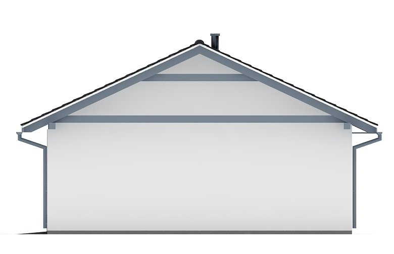 Projekt domu energooszczędnego G86 - Budynek garażowy - elewacja 3