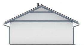 Elewacja projektu G86 - Budynek garażowy - 3 - wersja lustrzana