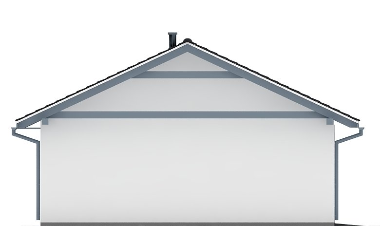 Projekt domu energooszczędnego G86 - Budynek garażowy - elewacja 3