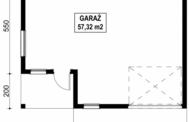 Projekt domu energooszczędnego G86 - Budynek garażowy - 