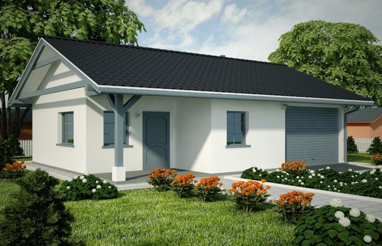 Projekt domu energooszczędnego G86 - Budynek garażowy