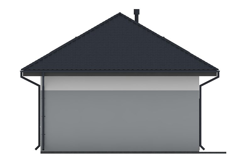 Projekt domu energooszczędnego G87 - Budynek garażowo - gospodarczy - elewacja 4