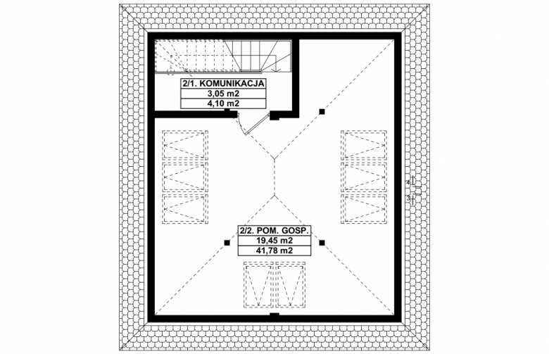 Projekt domu energooszczędnego G87 - Budynek garażowo - gospodarczy - 